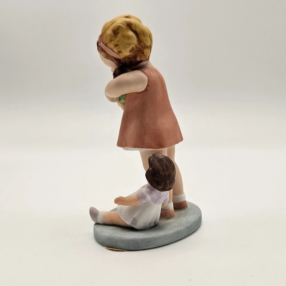 Bessie Pease Gutmann Love is Blind‎ Girl Holding Doll Figurine 1985
